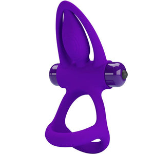 pretty love anello vibratore 10 vibrazioni in silicone violetto