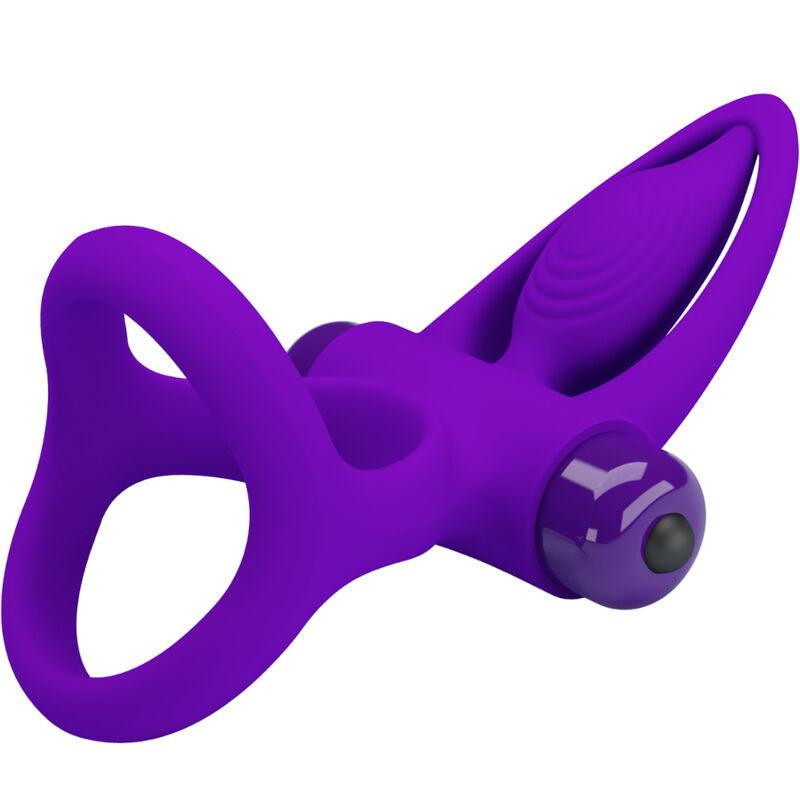 pretty love anello vibratore 10 vibrazioni in silicone violetto