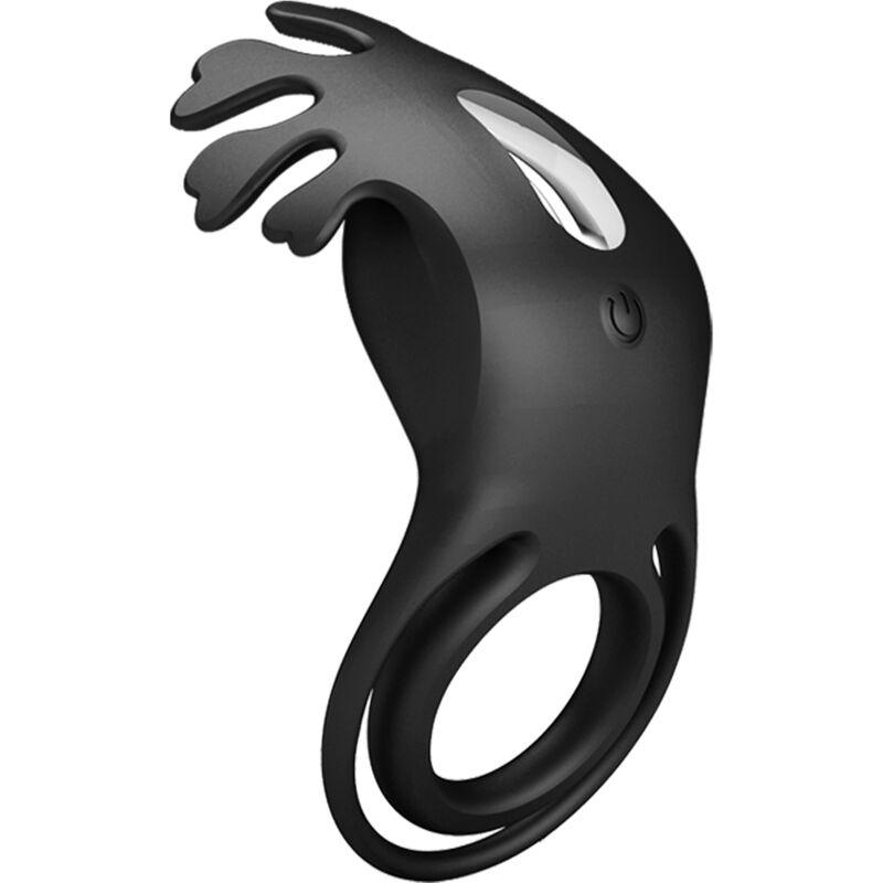 pretty love anello vibratore ruben 7 vibrazioni in silicone nero