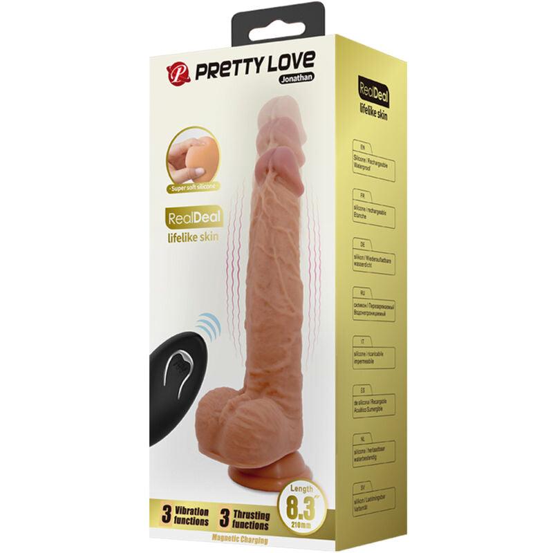 pretty love dildo in silicone jonathan 3 vibrazioni 3 misure di inserimento telecomando 21 cm