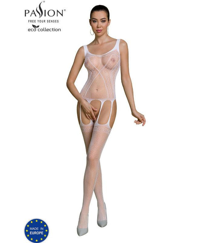 passion collezione eco bodystocking eco bs007 nero