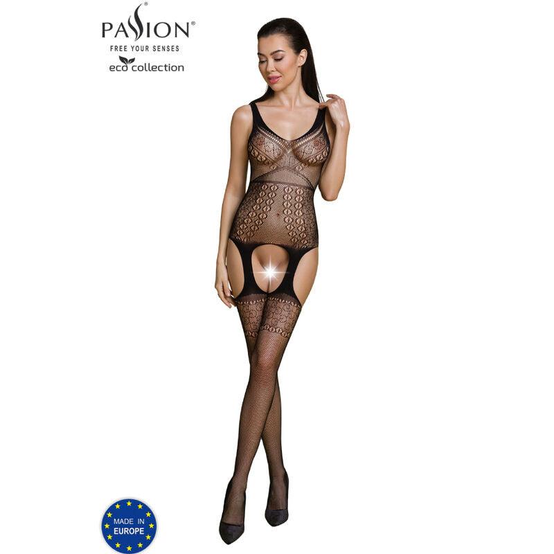 passion collezione eco bodystocking eco bs010 nero