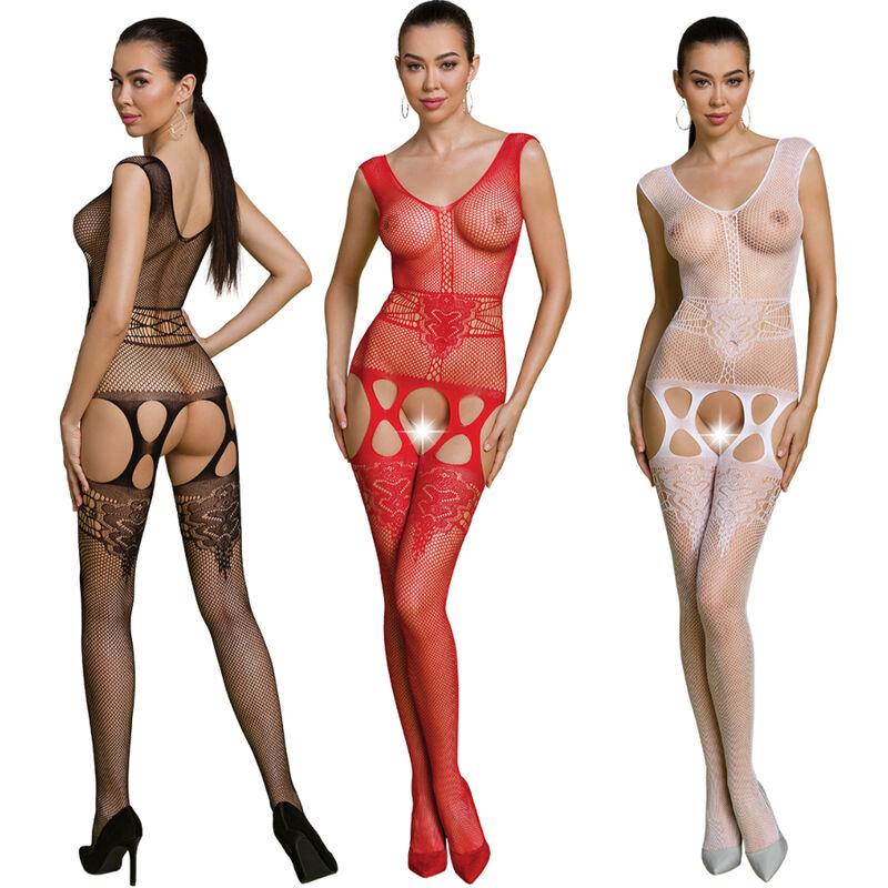 passion collezione eco bodystocking eco bs014 nero