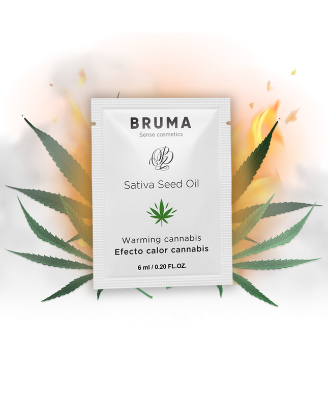 BRUMA - GEL SCORREVOLE ALL''OLIO DI SEMI DI SATIVA GUSTO CANNABIS RISCALDANTE 6 ML