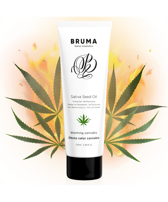 BRUMA - GEL SCORREVOLE ALL''OLIO DI SEMI DI SATIVA SCALDANTE GUSTO CANNABIS 100 ML