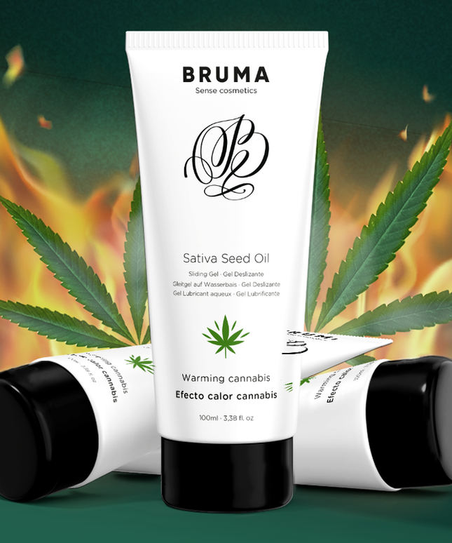 BRUMA - GEL SCORREVOLE ALL''OLIO DI SEMI DI SATIVA SCALDANTE GUSTO CANNABIS 100 ML