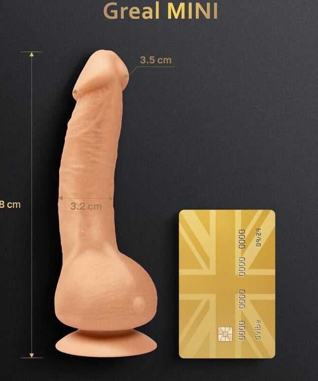 g vibe greal mini dildo vibratore in silicone naturale