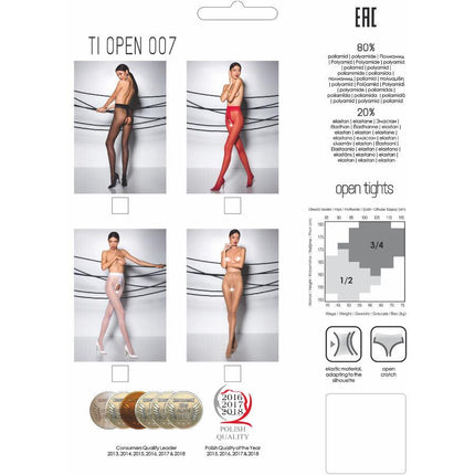passion tiopen 007 collant bianco 1 2 20 den