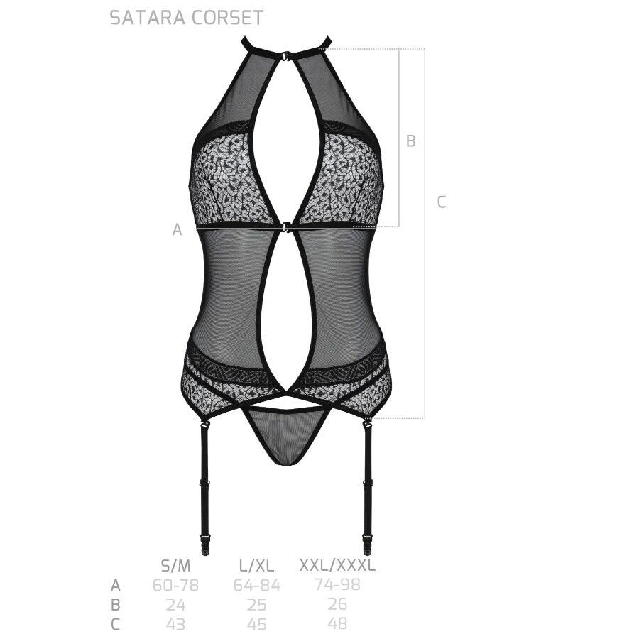 passion corsetto satara linea erotica nero s m