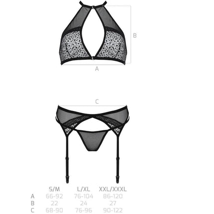 passion set satara linea erotica nero s m