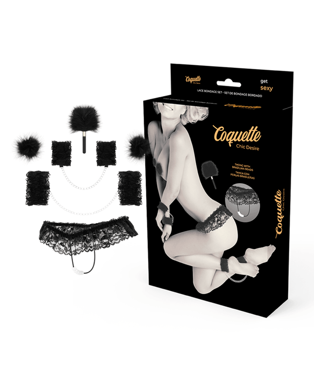 coquette chic desire accessori in pizzo set bondage deluxe