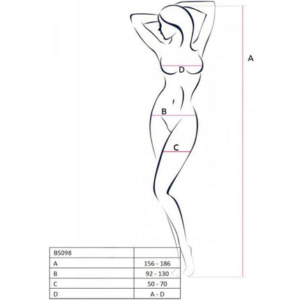 passion bs098 bodystocking nero taglia unica