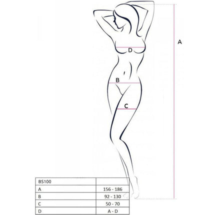 passion bodystocking bs100 nero taglia unica