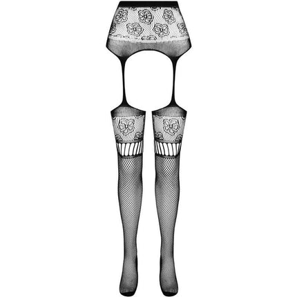 passion s030 collant con reggiseno nero taglia unica