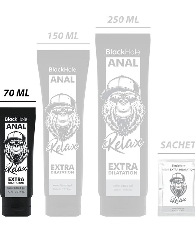 black hole gel base acqua dilatazione anale 70 ml