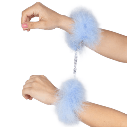 SECRETPLAY - MANETTE MARABOU CHIARO BLU - Only Vibes