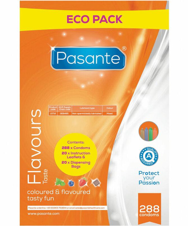 pasante preservativi eco pack gusti borsa 288 unit