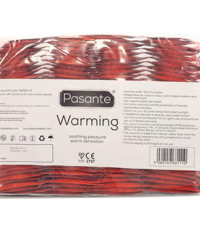 pasante busta per preservativi effetto riscaldante 144 unit