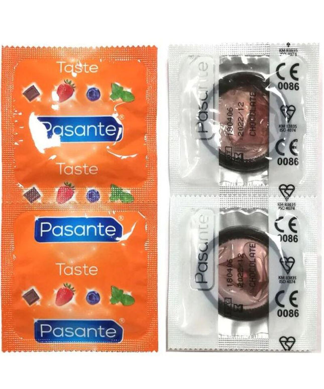pasante preservativi al gusto cioccolato borsa tentazione 144 unit