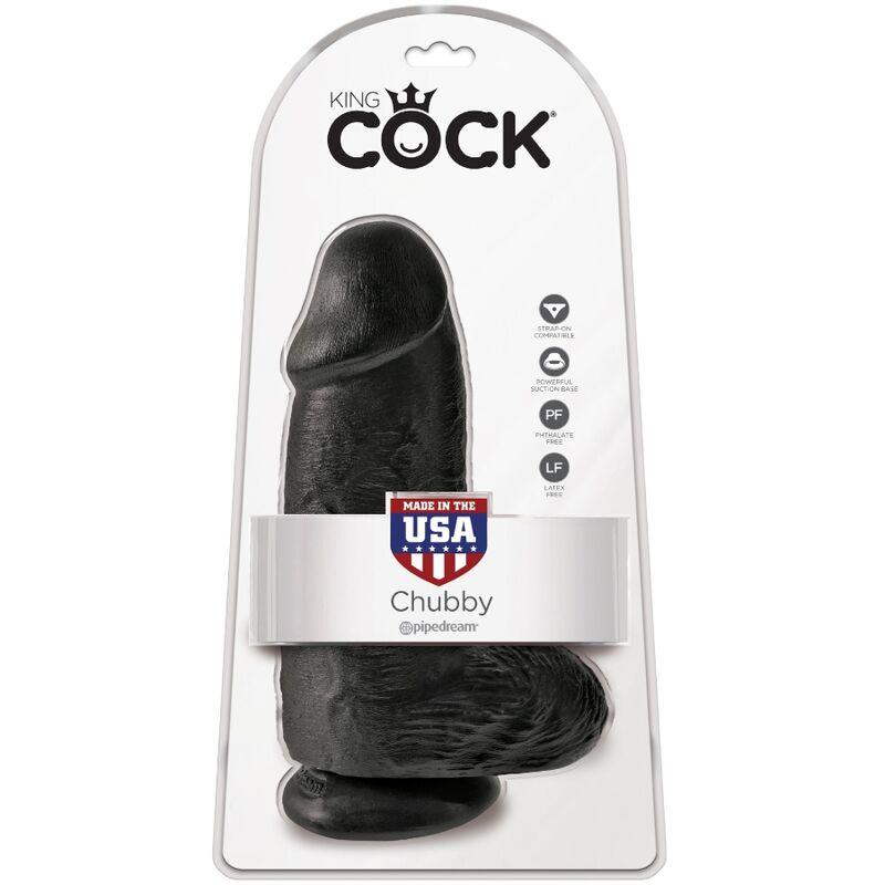 king cock pene realistico passodato 23 cm nero