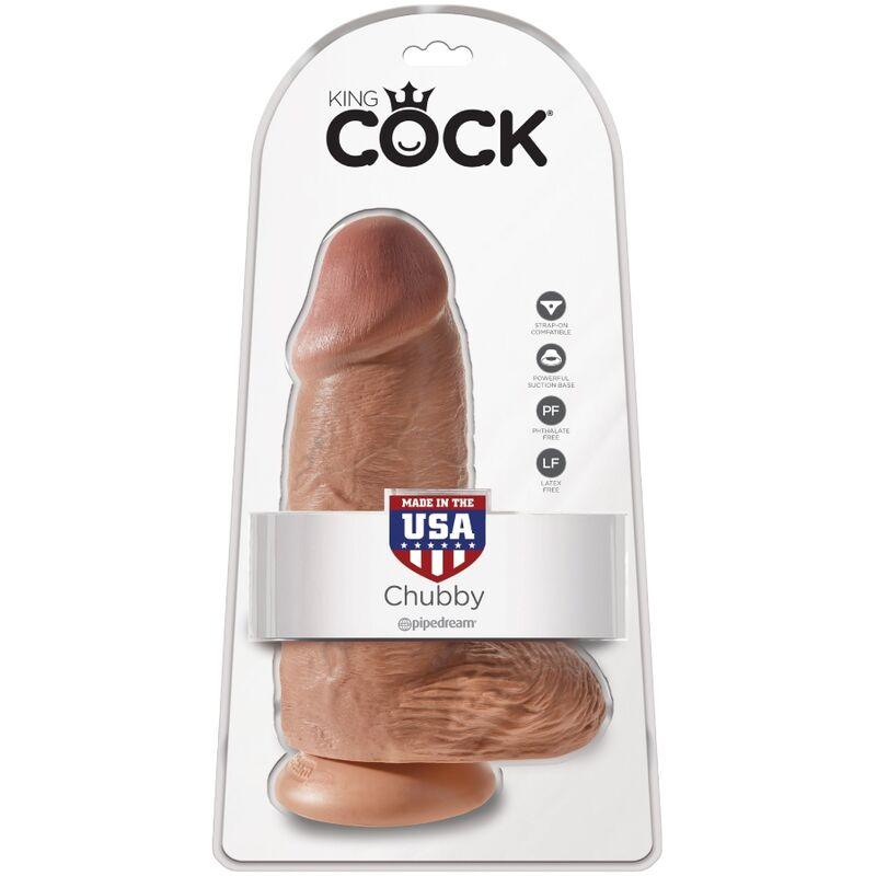 king cock pene realistico chubby 23 cm caramel