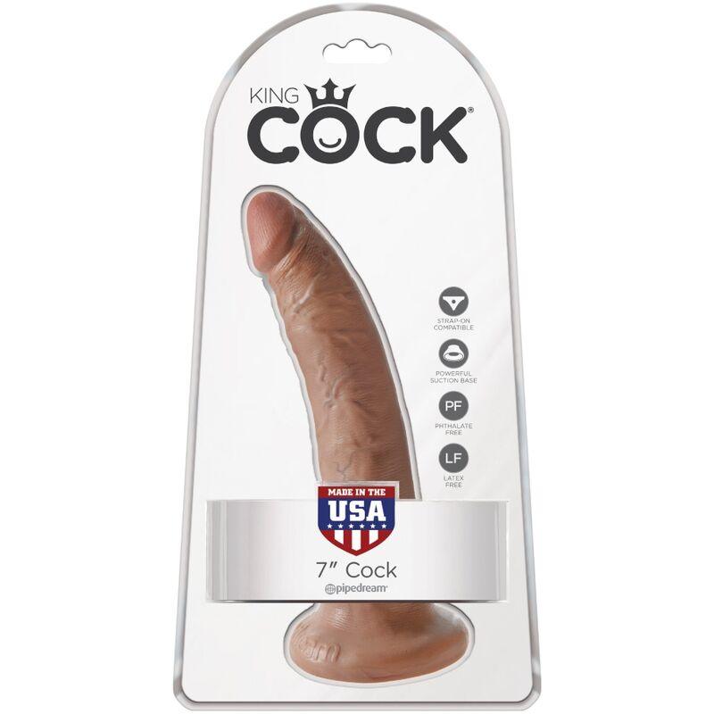 king cock pene realistico 17 5 cm caramel