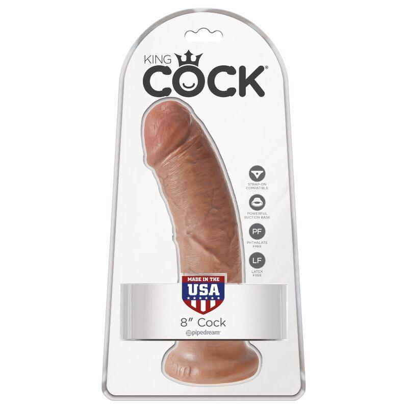 king cock pene realistico 19 5 cm caramel