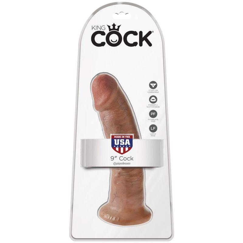 king cock pene realistico 21 7 cm caramel