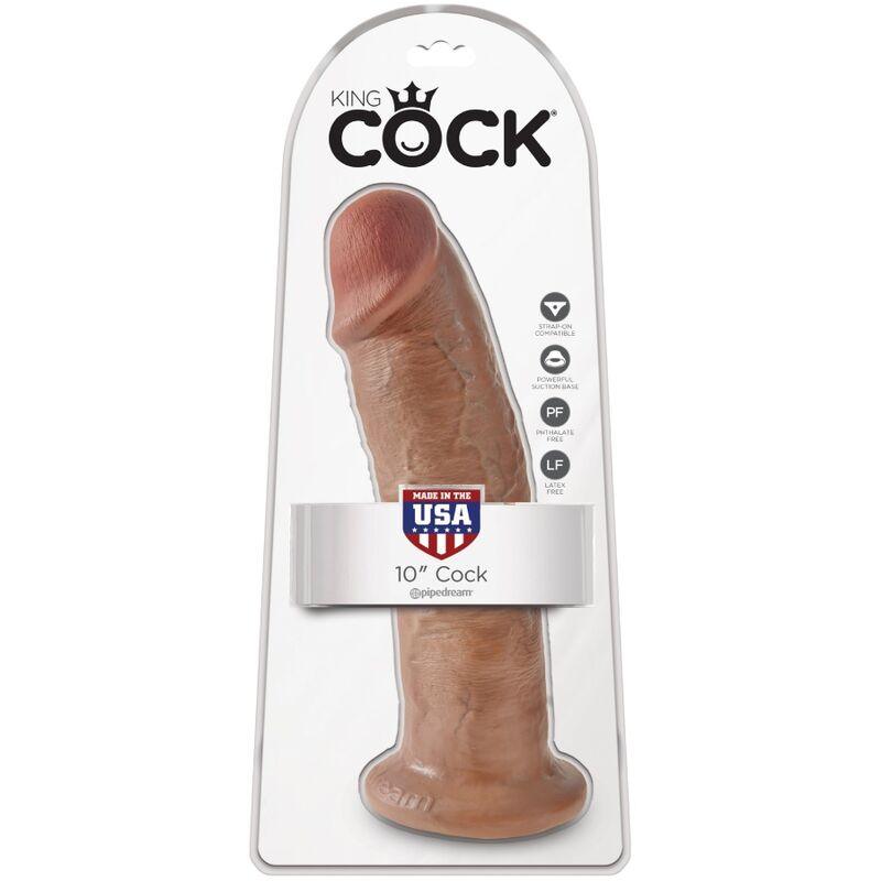 king cock pene realistico 24 cm caramel