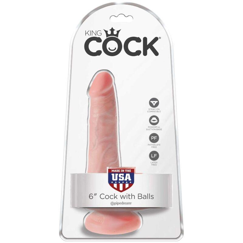 king cock pene realistico con sfere 13 5 cm leggero