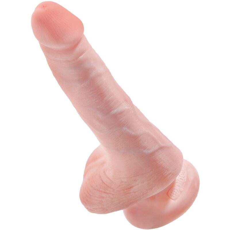 king cock pene realistico con sfere 13 5 cm leggero