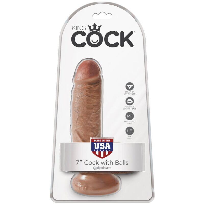 king cock pene realistico con sfere 13 2 cm caramel