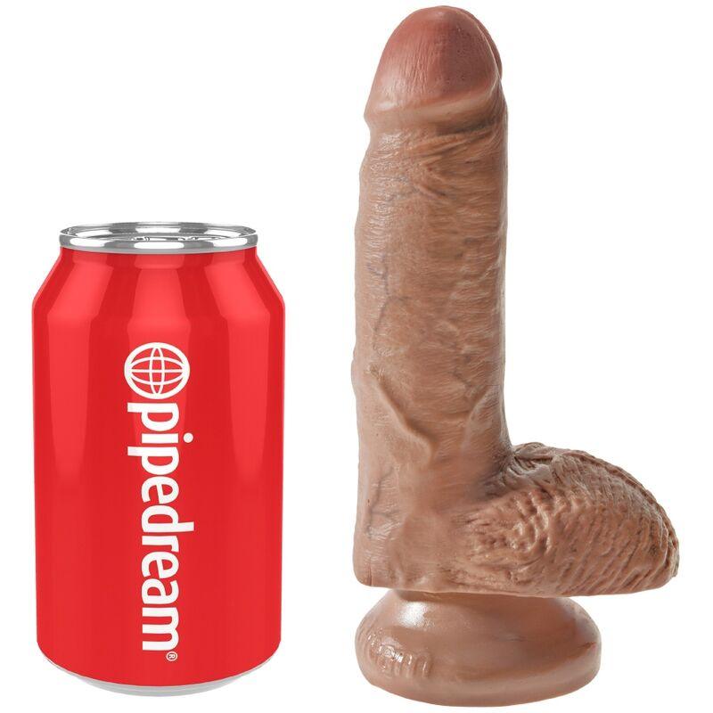 king cock pene realistico con sfere 13 2 cm caramel