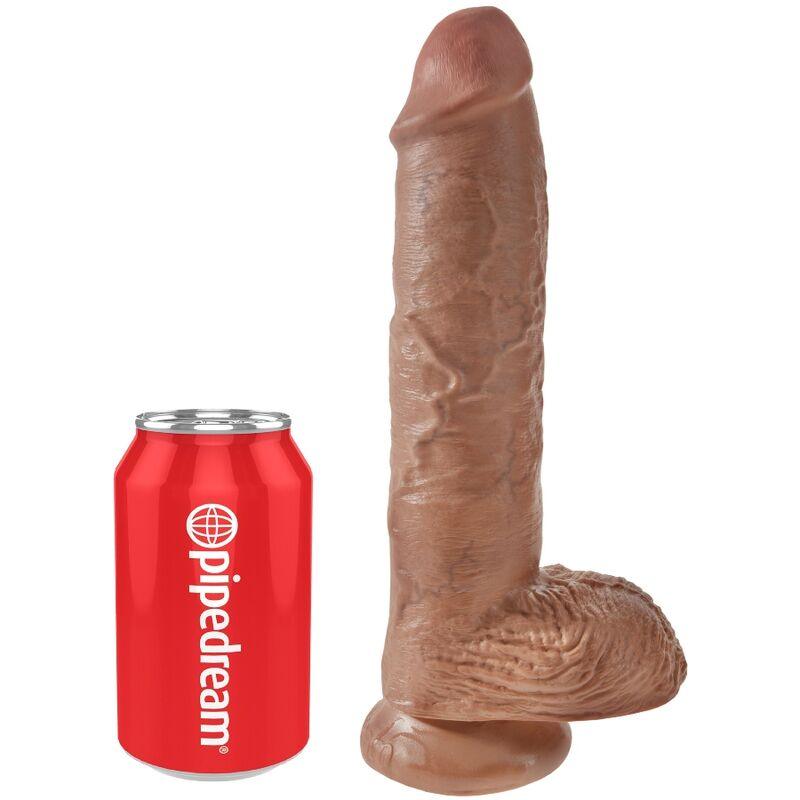 king cock pene realistico con sfere 19 8 cm caramel