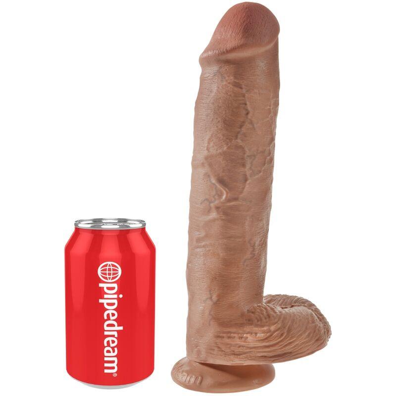 king cock pene realistico con sfere 22 6 cm caramel