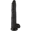 king cock pene realistico con sfere 30 5 cm nero