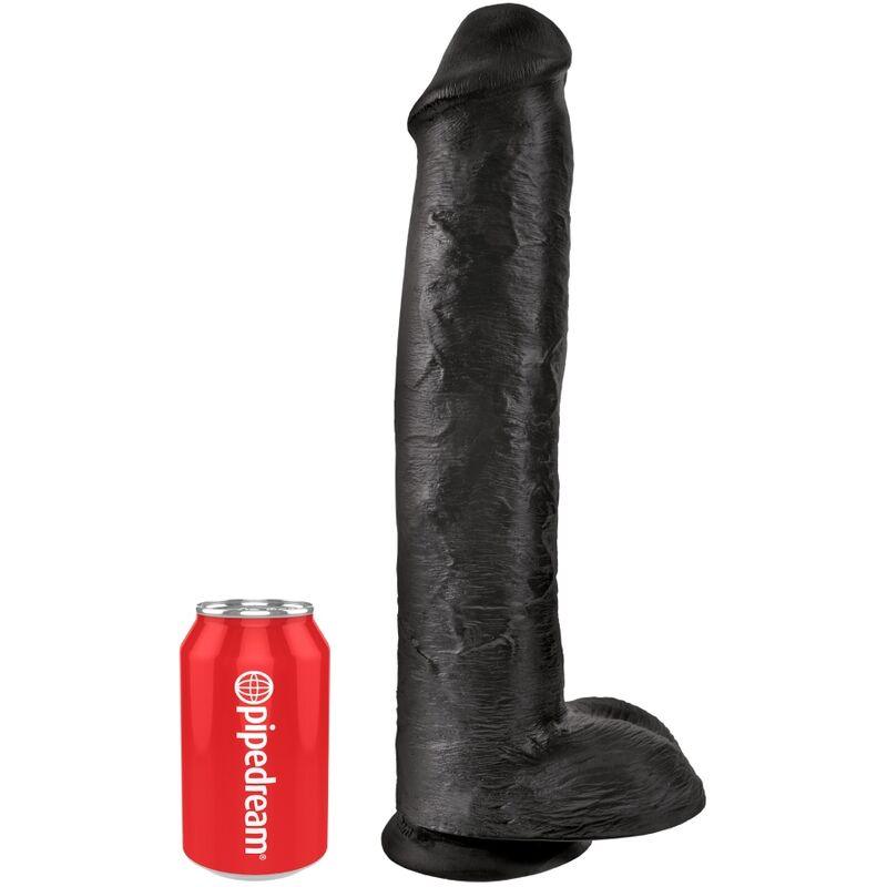 king cock pene realistico con sfere 34 2 cm nero