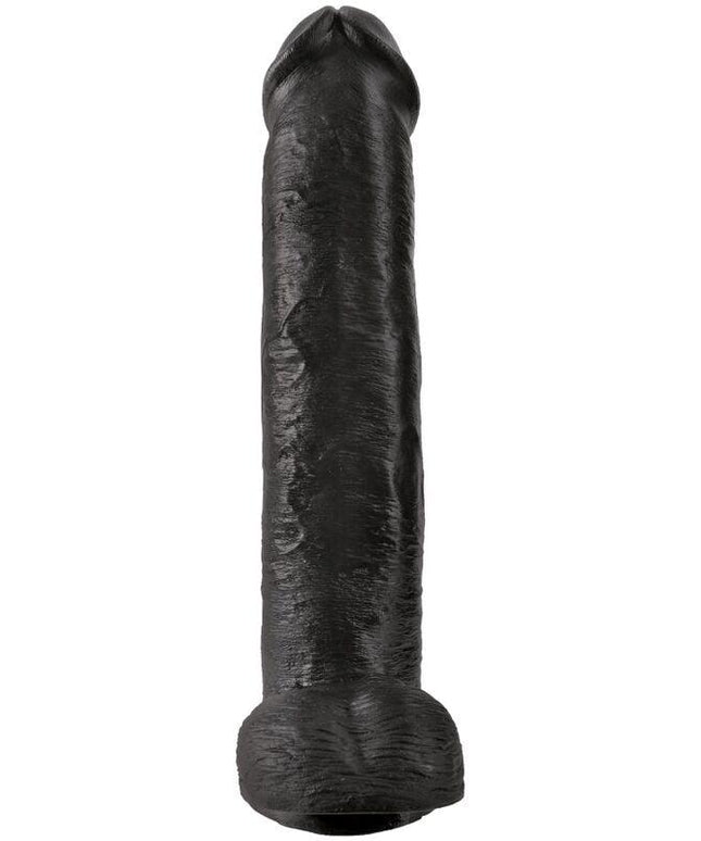 king cock pene realistico con sfere 34 2 cm nero