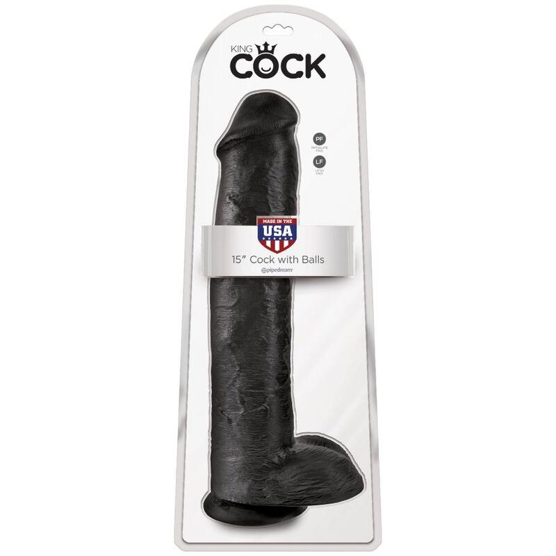 king cock pene realistico con sfere 34 2 cm nero