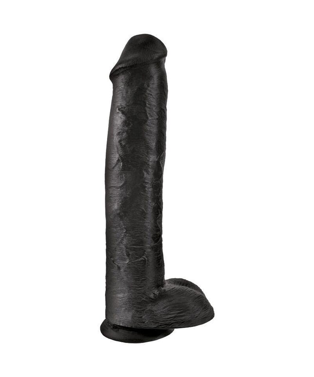 king cock pene realistico con sfere 34 2 cm nero