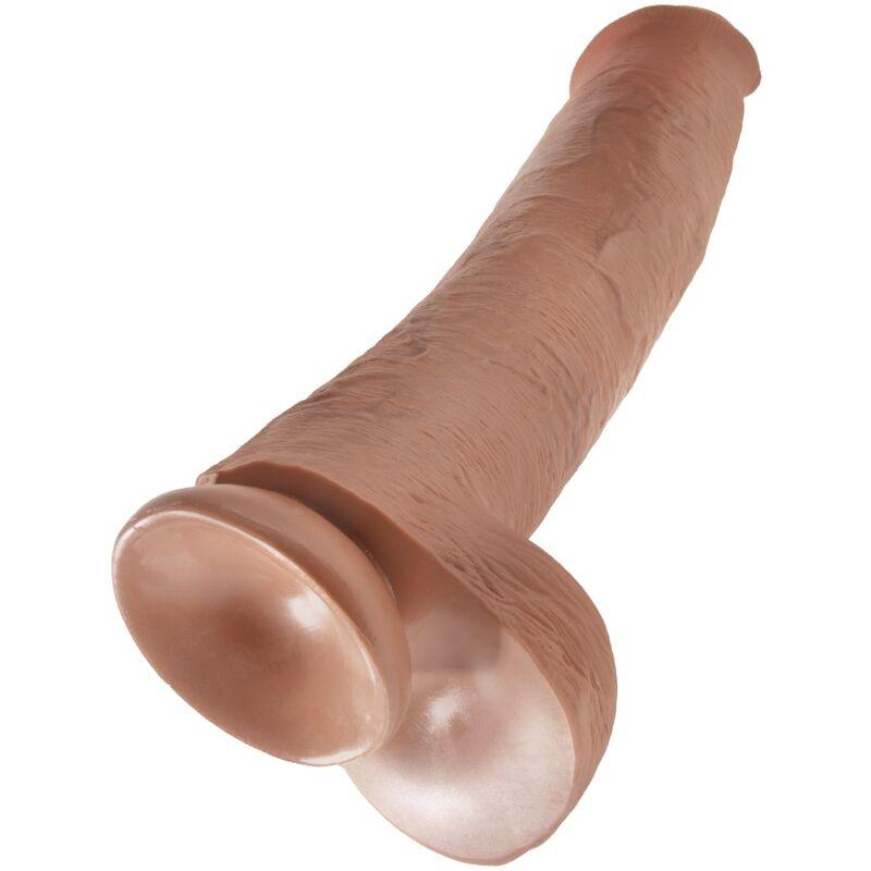 king cock pene realistico con sfere 34 2 cm caramel