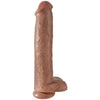 king cock pene realistico con sfere 34 2 cm caramel