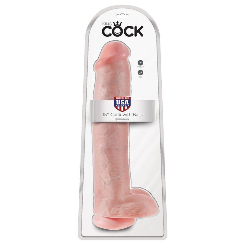 king cock pene realistico con sfere 34 2 cm leggero