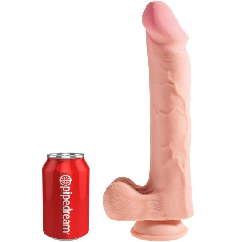 king cock pene realistico con sfere 3d 24 8 cm luce