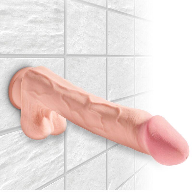 king cock pene realistico con sfere 3d 24 8 cm luce