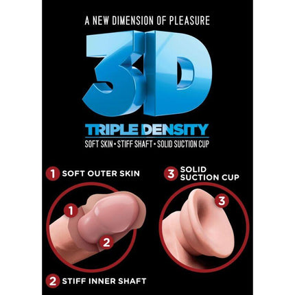 king cock pene realistico con sfere 3d 24 8 cm luce