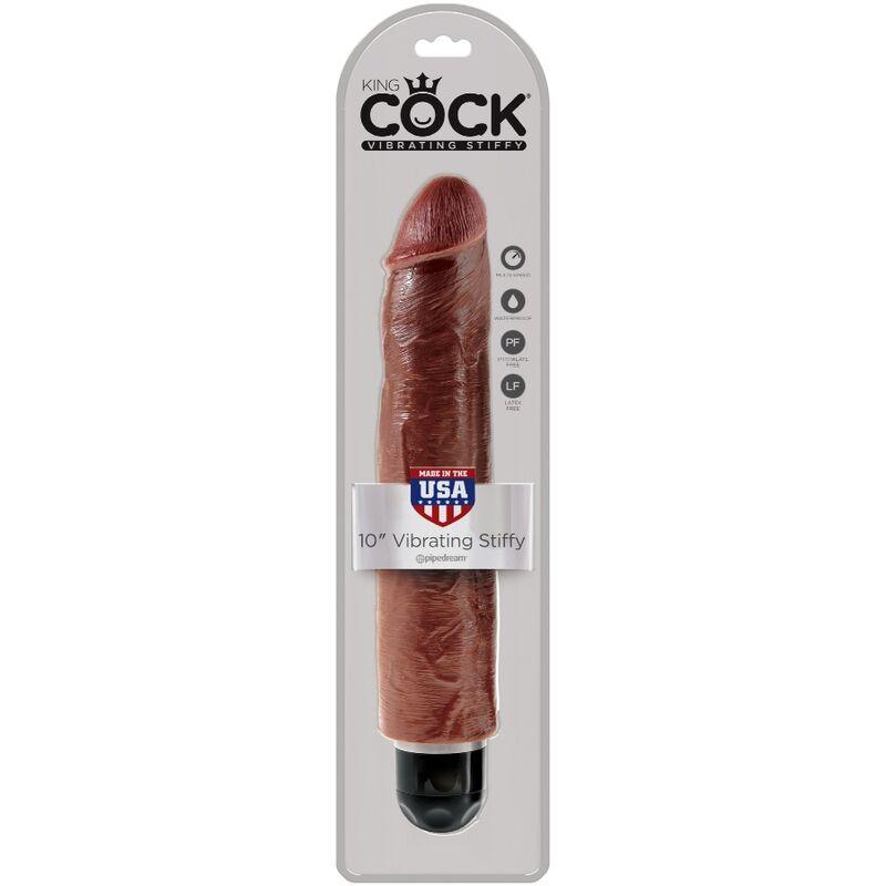 king cock vibratore realistico del pene 25 6 cm marrone