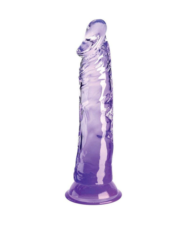 king cock clear pene realistico 19 7 cm viola