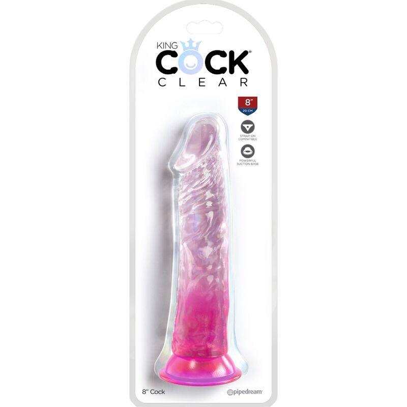 king cock clear pene realistico 19 7 cm rosa