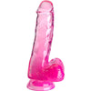 king cock clear pene realistico con sfere 13 5 cm rosa